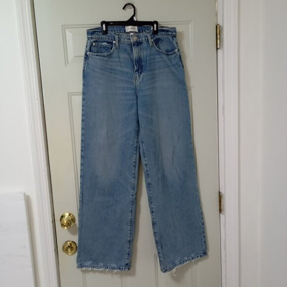 Frame Le Jane Wide Leg Jeans Size 29 Womens Blue Denim - Picture 1 of 13
